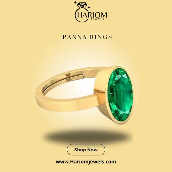 Ring__Panna_Stone__Created_Panna_Stone_Emerald_Ring_Adjustable_Woman_Man_Ring