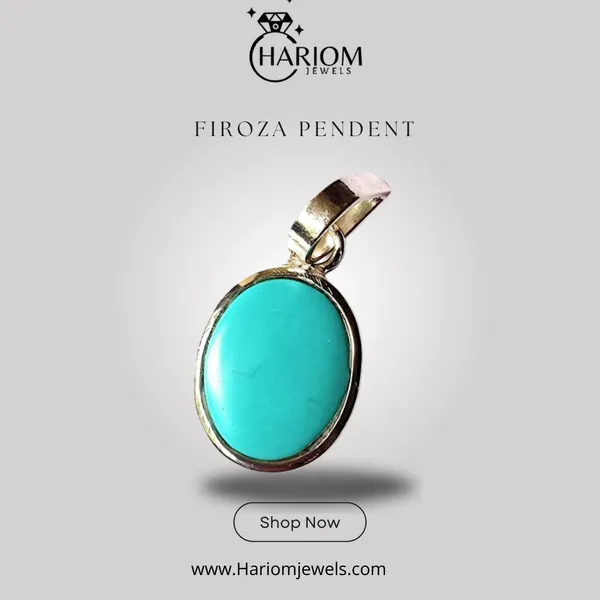Firoza_Pendent_Turquoise/Firoza_Astrological_Created_Gemstone__Pendant_for_Men_&_Women