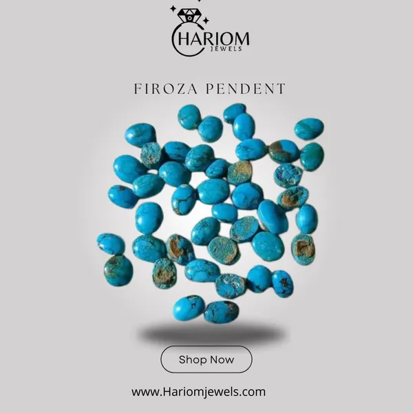 Firoza_Pendent_Turquoise/Firoza_Astrological_Created_Gemstone__Pendant_for_Men_&_Women