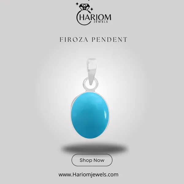 Firoza_Pendent_Turquoise/Firoza_Astrological_Created_Gemstone__Pendant_for_Men_&_Women