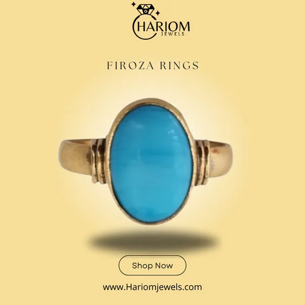 Firoza_Ring_Turquoise/Firoza_Astrological_Created_Gemstone__Ring_for_Men_&_Women