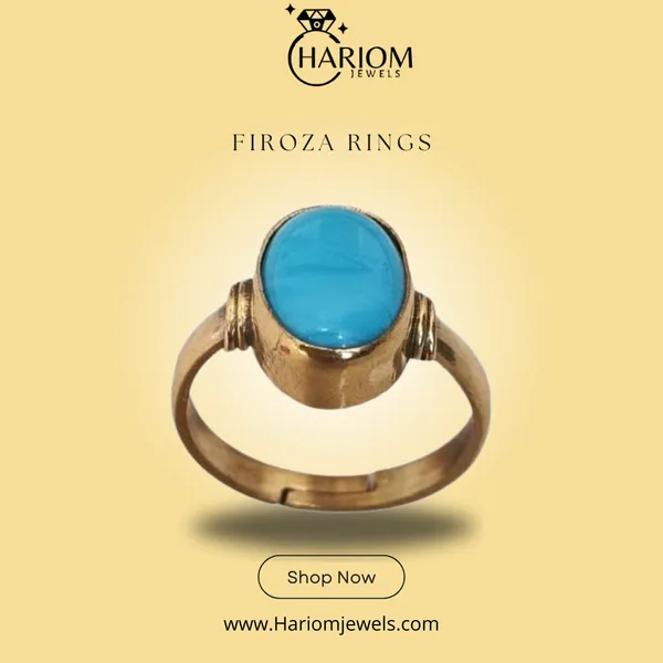 Firoza_Ring_Turquoise/Firoza_Astrological_Created_Gemstone__Ring_for_Men_&_Women