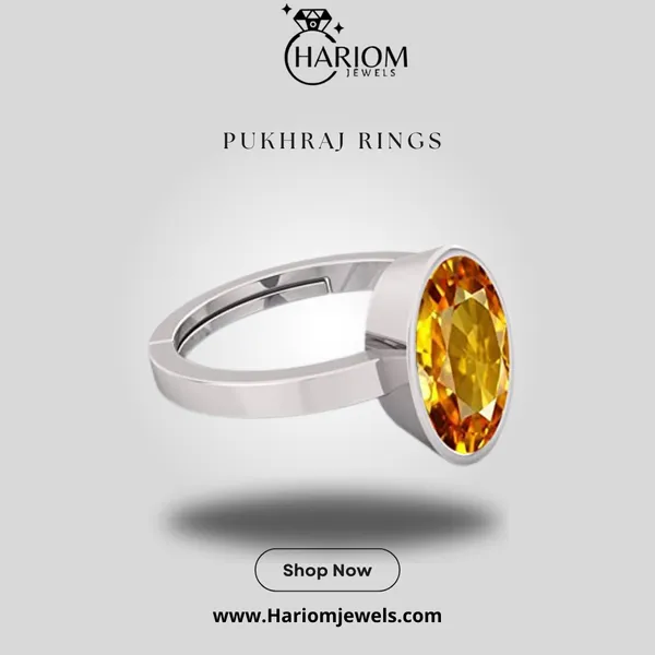 Pukhraj_Ring_Pukhraj_Stone__Created_Yellow_Sapphire_Gemstone_Adjustable_Women_&_Man_Ring