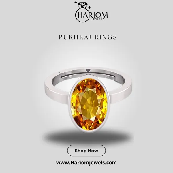 Pukhraj_Ring_Pukhraj_Stone__Created_Yellow_Sapphire_Gemstone_Adjustable_Women_&_Man_Ring