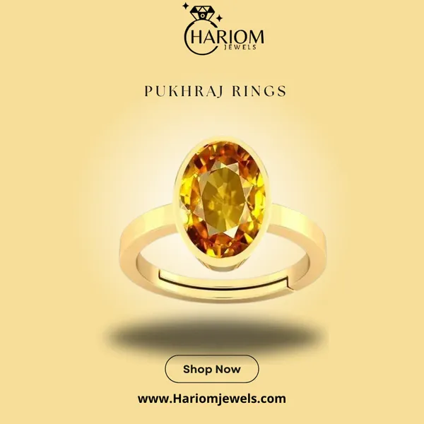 Pukhraj_Ring_Pukhraj_Stone__Created_Yellow_Sapphire_Gemstone_Adjustable_Women_&_Man_Ring