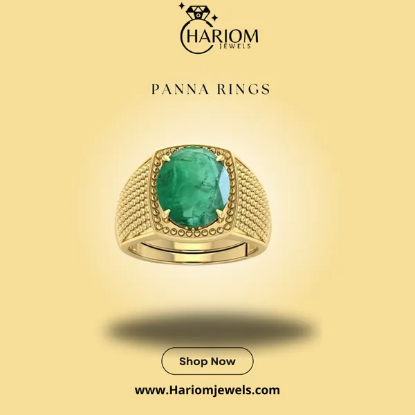 Ring__Panna_Stone__Created_Panna_Stone_Emerald_Ring_Adjustable_Woman_Man_Ring