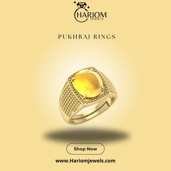 PukhrajRing_Pukhraj_Stone__Created_Yellow_Sapphire_Gemstone_Adjustable_Women_&_Man_Ring
