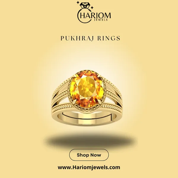 Pukhraj_Ring_Pukhraj_Stone__Created_Yellow_Sapphire_Gemstone_Adjustable_Women_&_Man_Ring