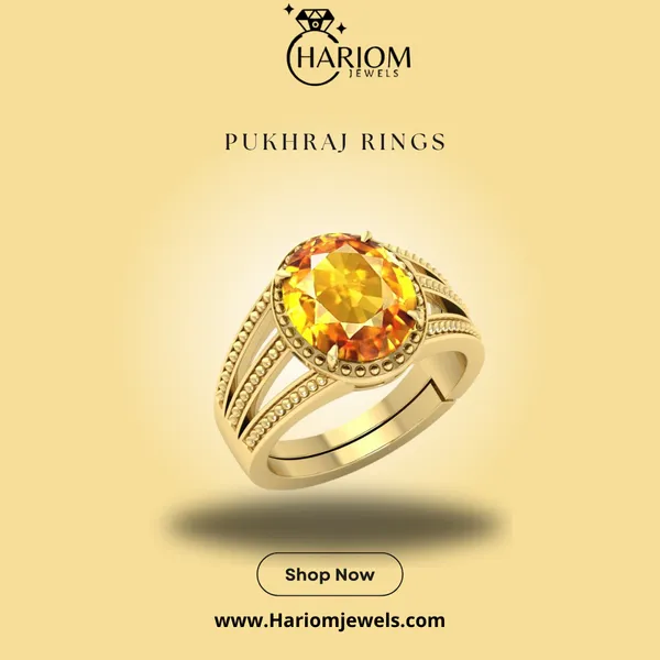 Pukhraj_Ring_Pukhraj_Stone__Created_Yellow_Sapphire_Gemstone_Adjustable_Women_&_Man_Ring