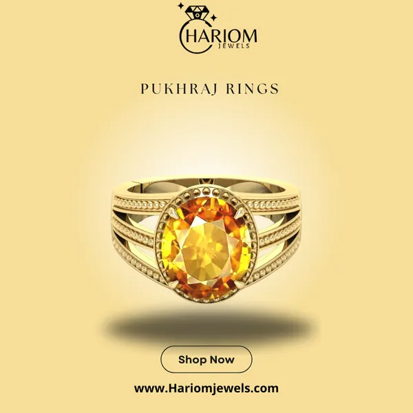 Pukhraj_Ring_Pukhraj_Stone__Created_Yellow_Sapphire_Gemstone_Adjustable_Women_&_Man_Ring