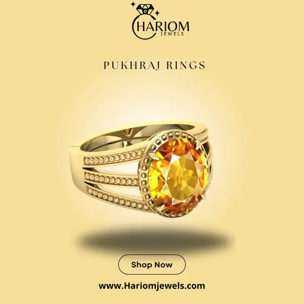 Pukhraj_Ring_Pukhraj_Stone__Created_Yellow_Sapphire_Gemstone_Adjustable_Women_&_Man_Ring