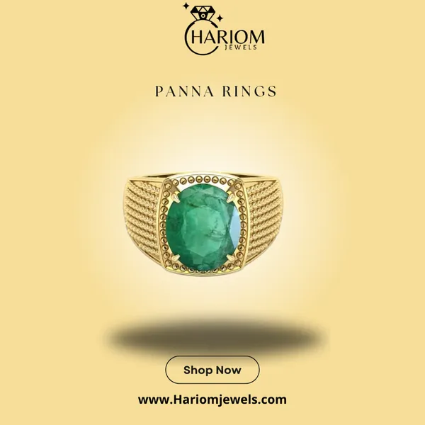 Ring__Panna_Stone__Created_Panna_Stone_Emerald_Ring_Adjustable_Woman_Man_Ring