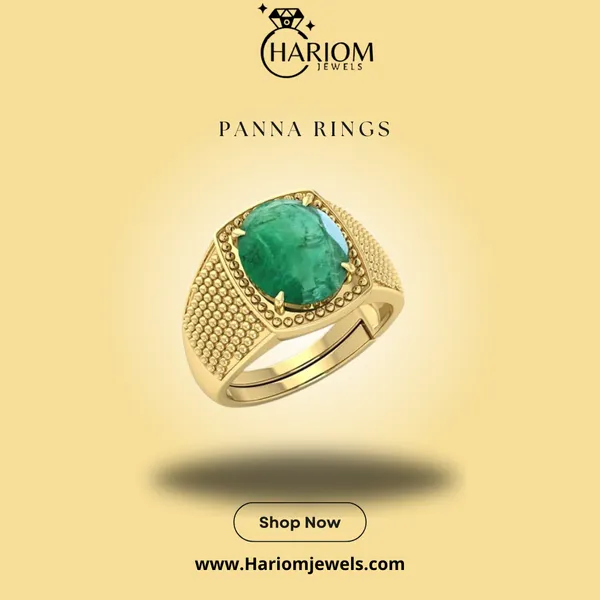 Ring__Panna_Stone__Created_Panna_Stone_Emerald_Ring_Adjustable_Woman_Man_Ring