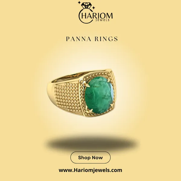 Ring__Panna_Stone__Created_Panna_Stone_Emerald_Ring_Adjustable_Woman_Man_Ring