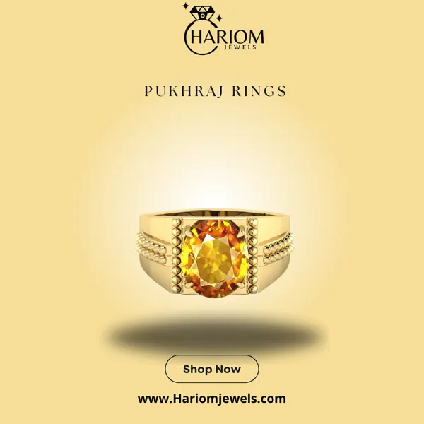 Pukhraj_Ring_Pukhraj_Stone__Created_Yellow_Sapphire_Gemstone_Adjustable_Women_&_Man_Ring