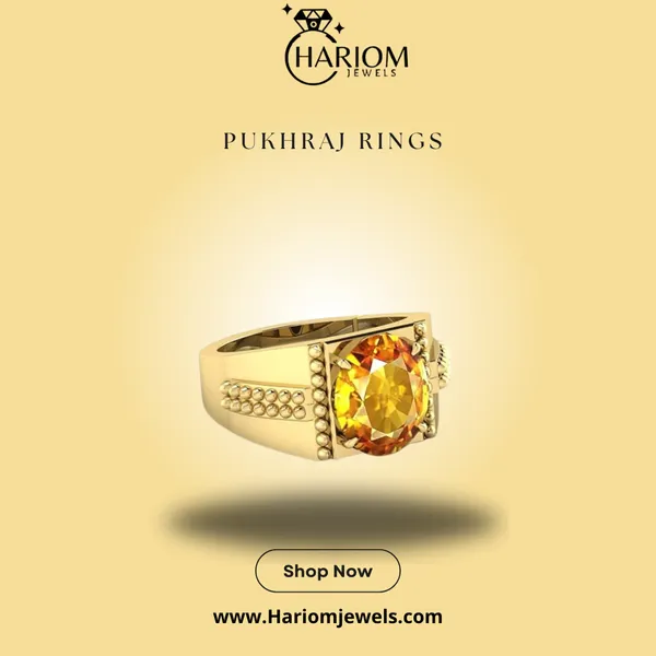 Pukhraj_Ring_Pukhraj_Stone__Created_Yellow_Sapphire_Gemstone_Adjustable_Women_&_Man_Ring