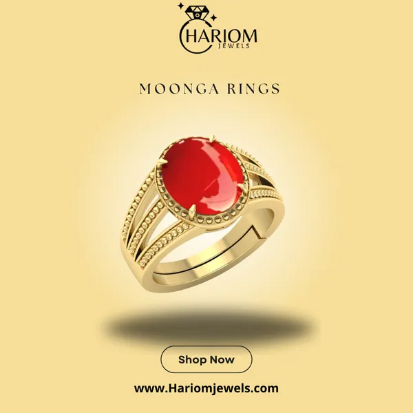 Moonga_Red_Coral_created_Ring_Adjustable_|_Best_Quality_Ring|_Created_Stone_Ring_gemstone