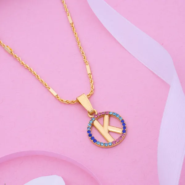 Charming_"K"_Latter_22K_Gold_Plated_Necklace_Chain_Pendant_For_Women_and_Girls__