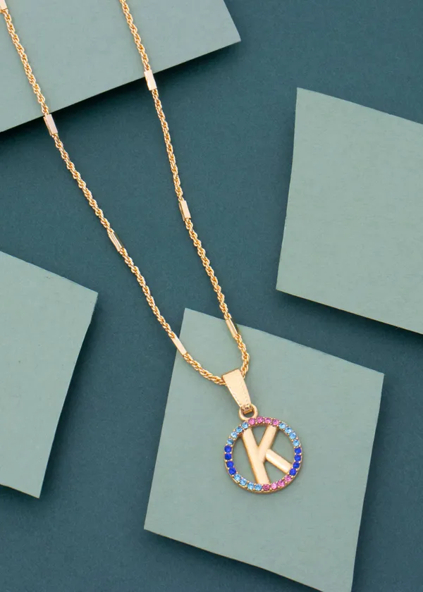 Charming_"K"_Latter_22K_Gold_Plated_Necklace_Chain_Pendant_For_Women_and_Girls__