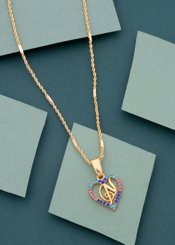 Stylish_"N"_Latter_22K_Gold_Plated_Necklace_Chain_For_Women_and_Girls__