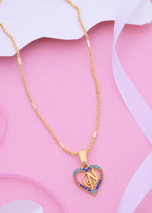 Stylish_"N"_Latter_22K_Gold_Plated_Necklace_Chain_For_Women_and_Girls__
