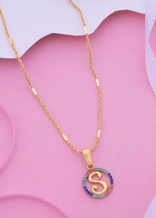 Stylish_"S"_Latter_22K_Gold_Plated_Necklace_Chain_For_Women_and_Girls__