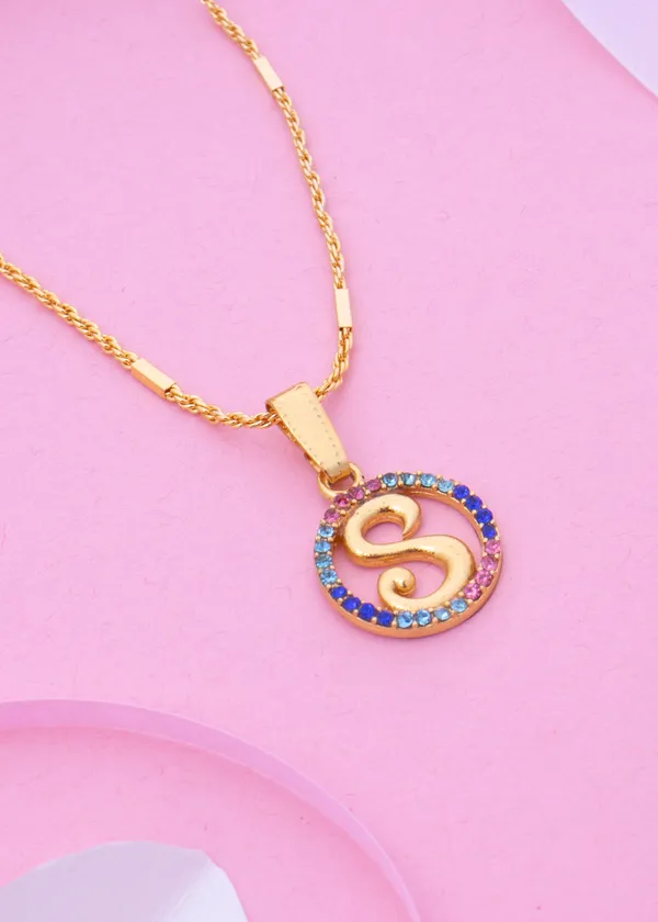 Stylish_"S"_Latter_22K_Gold_Plated_Necklace_Chain_For_Women_and_Girls__