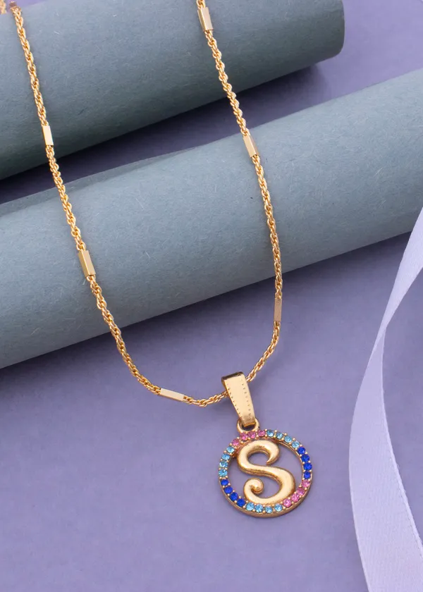 Stylish_"S"_Latter_22K_Gold_Plated_Necklace_Chain_For_Women_and_Girls__