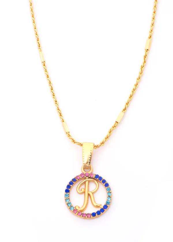 Trading_"R"_Latter_22K_Gold_Plated_Necklace_Chain_For_Women_and_Girls__