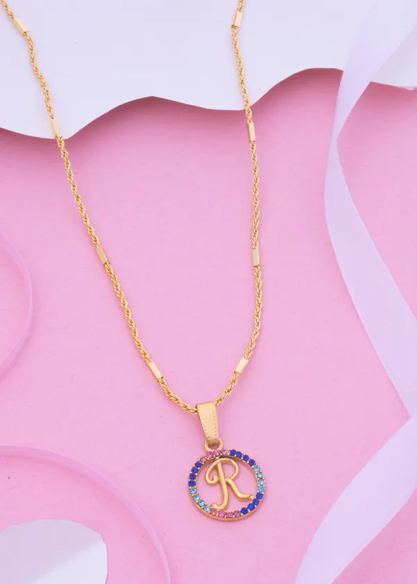 Trading_"R"_Latter_22K_Gold_Plated_Necklace_Chain_For_Women_and_Girls__