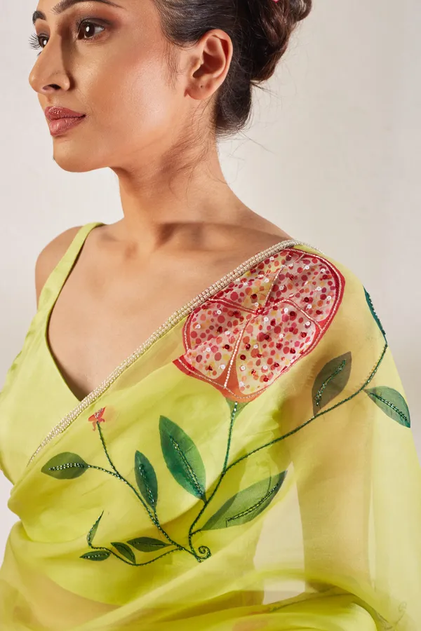 Lime_Organza_Motiwork_Embroidered_Saree