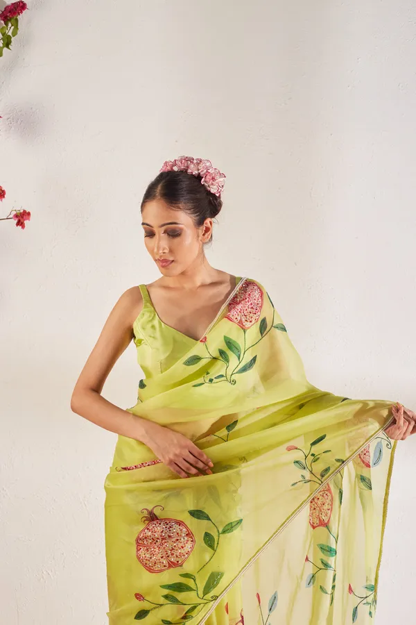 Lime_Organza_Motiwork_Embroidered_Saree