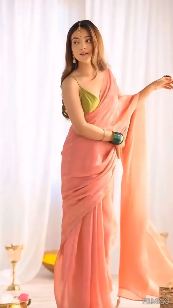 Peach_Soft_Tissue_Silk_Saree