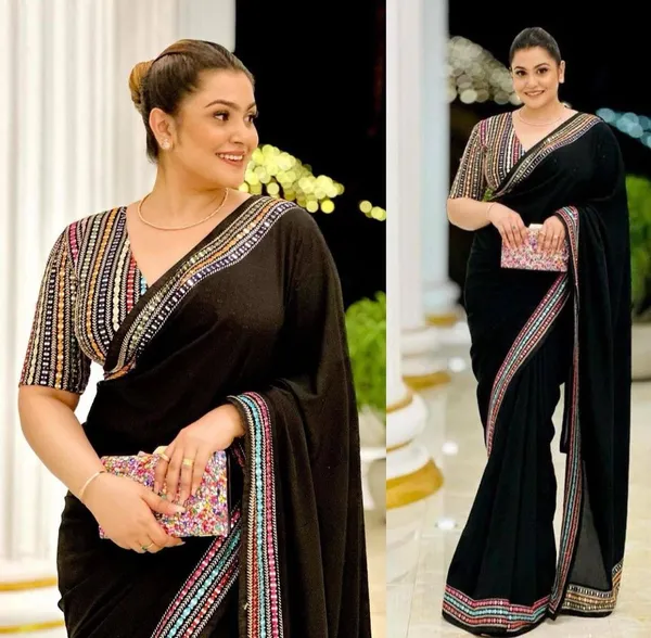 BLACK_SOFT_GEORGETTE_EMBROIDERED_SAREE