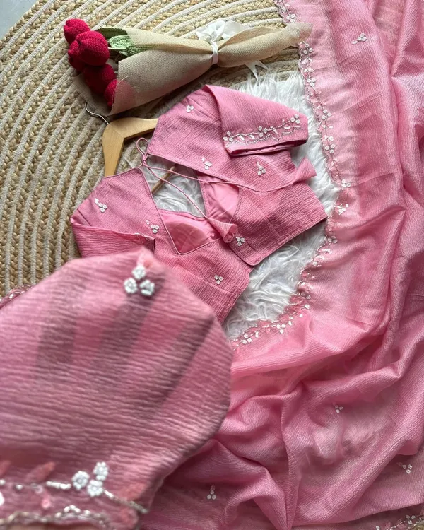 Coral_Pink_Candy_Crush_Soft_Handwork_Saree