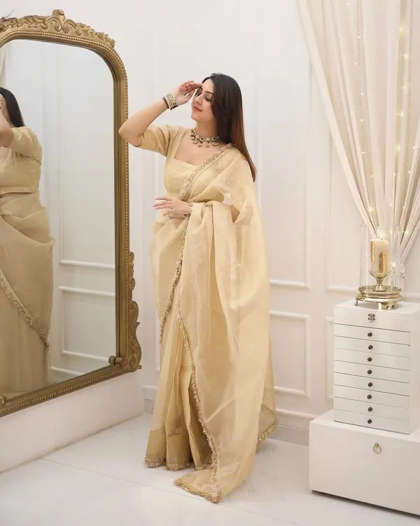 Chocolate_Soft_Tissue_Silk_Saree