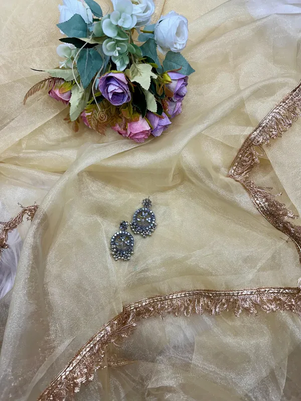 Chocolate_Soft_Tissue_Silk_Saree