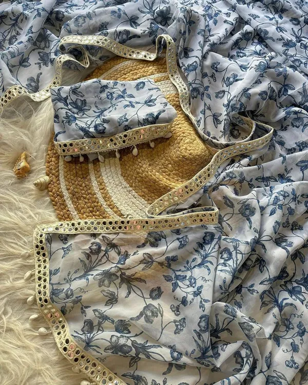 WHITE_PRINTED_MIRROR_WORK_EMBROIDERED_SAREE