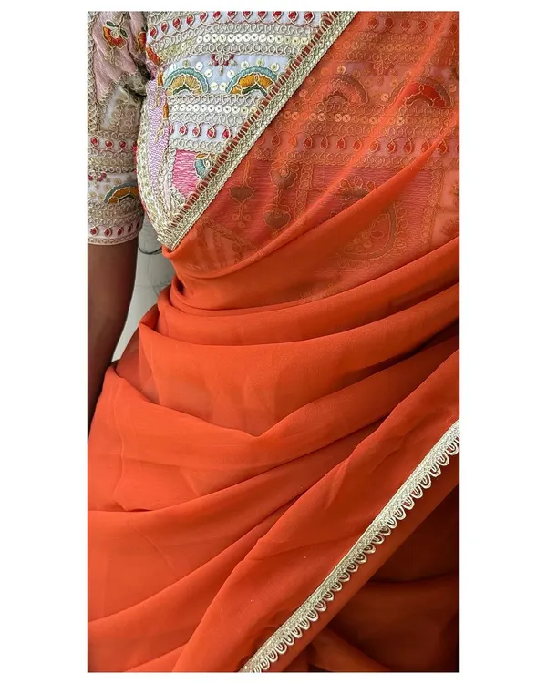 ORANGE_SOFT_GEORGETTE_EMBROIDERED_SAREE