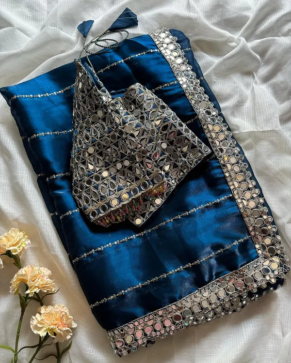 Rama_Satin_Silk_Mirror_Embroidered_Saree