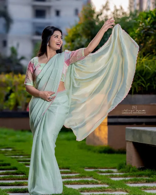 Light_Green_soft_simmer_georgettee_Saree