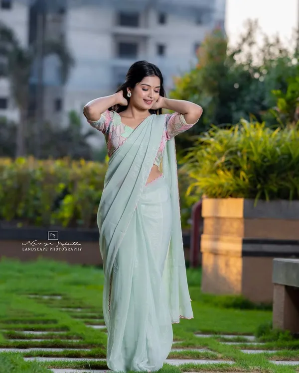 Light_Green_soft_simmer_georgettee_Saree
