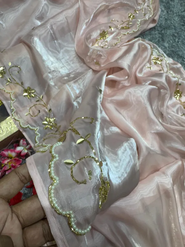 Rossette_Pink_Soft_Organza_Silk_Handwork_Saree