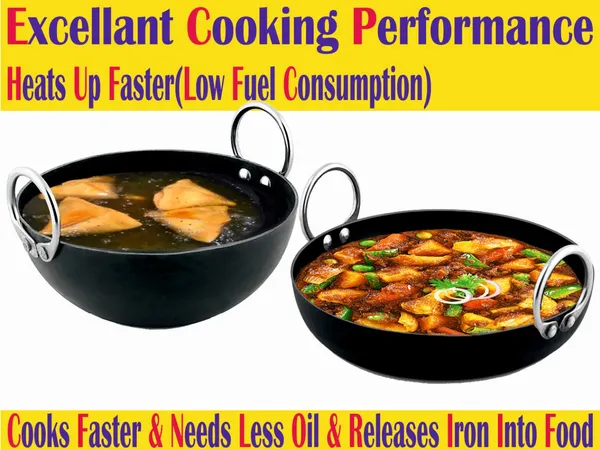 Black__Pure_Iron_Combo_Set_Of__Jellabi__&_Reg_Kadhai'S_No_8_2Mm_Thickness_With_Heavy_Base
