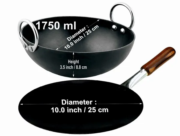 Black__Pure_Iron_Kadai(10")_&_Pipe_Handle_Tawa(10")_Combo_Set_2Mm_Thickness_With_Heavy_Base_