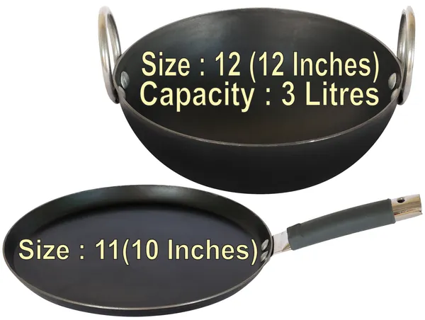 Ms_Pure_Iron/Loha_Kadai_&_SS_Pipe_Handle_Multi_Pupose_Induction_Tawa_Combo_Set_(12"_&_11")