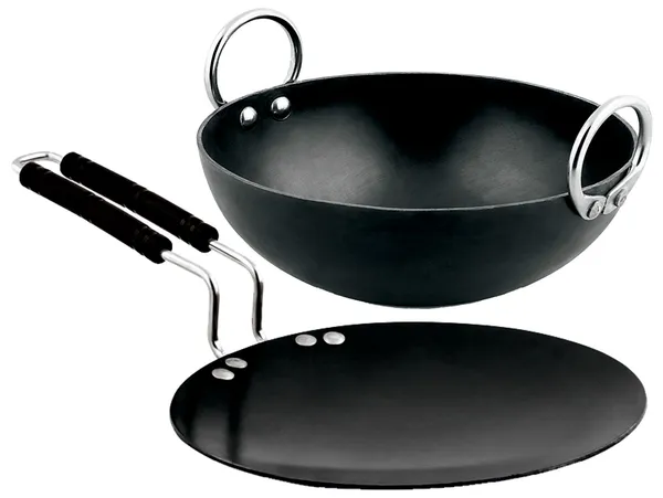 Black__Pure_Iron_Kadhai_&_Del_Tawa_Combo_Set_2Mm_Thickness_With_Heavy_Base