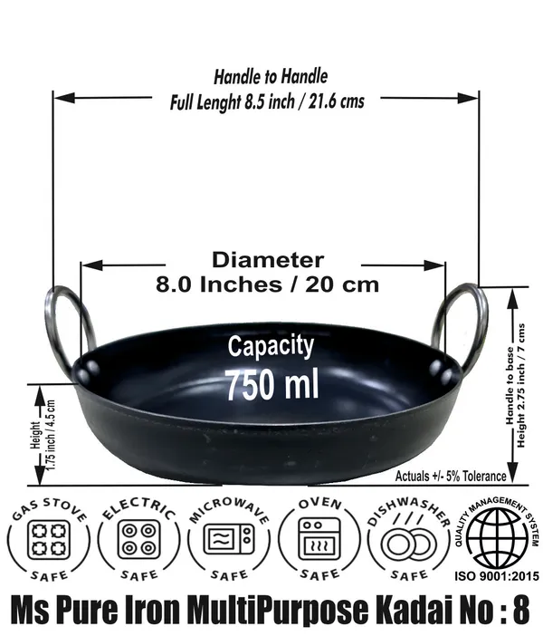 Black_._Pure_Iron_Multi-Purpose_Flat_Bottom_Kadhai_No_8__(0.75_Litre)_2Mm_Thickness_With_Heavy_Base