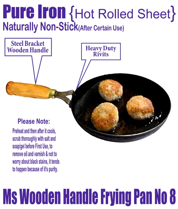 Black___Pure_Iron_/_Loha_Wooden_Handle_Fry_Pan_No_8_2Mm_Thickness_With_Heavy_Base