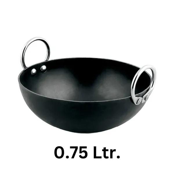Black__Pure_Iron_Kadhai|__Induction_Compatible_Kadhai(7")_For_Everyday_Use_(0.75_Litre)_2Mm_Thickness_With_Heavy_Base_